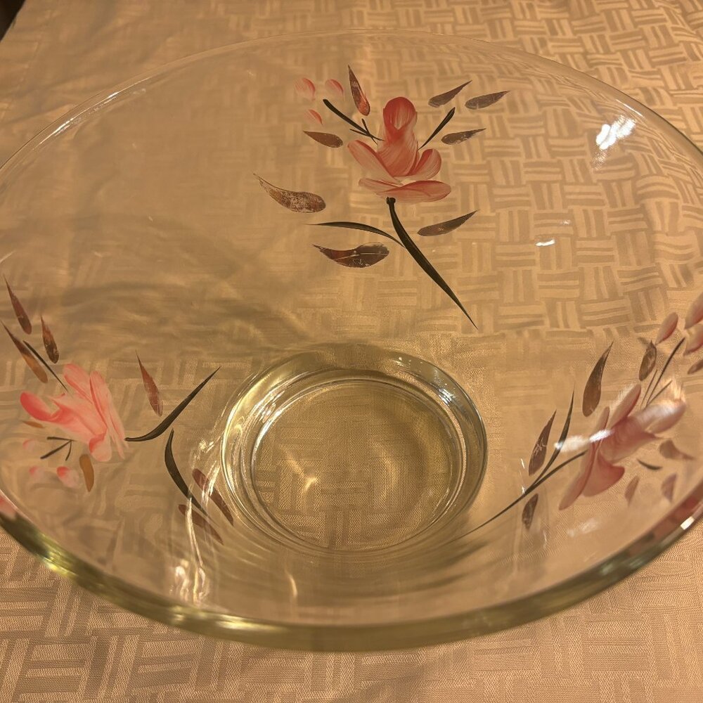 Vintage Hazel Atlas Hand Painted Salad Bowl - Picture 3 of 3
